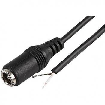 1.5m Power Cable with 2.1mm Female DC Socket to Bare Ends