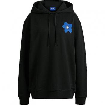 HUGO All-Gender Kapuzensweater mit Blumen-Logos, Größe S