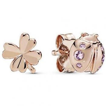 Pendientes Pandora Trébol y Mariquita