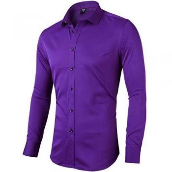 GreenThread SlimFit Men’s Bamboo Polo – XS–XL, Purple