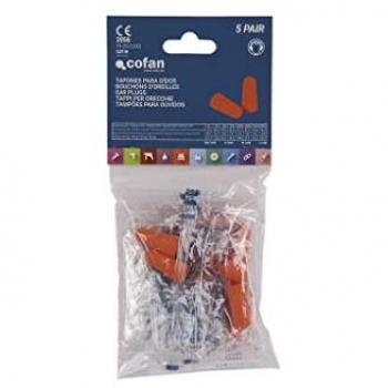 Blister 10 Tapones de Oído con Cordón PU SNR36 (5 Pares)