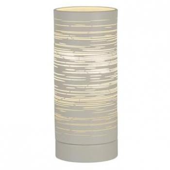 Zeitgenössische Tischlampe Metall, E14, D: 8,5 cm, Weiß