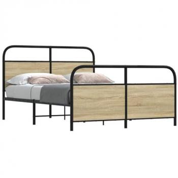 Lit 120x190 cm chêne sonoma sans matelas