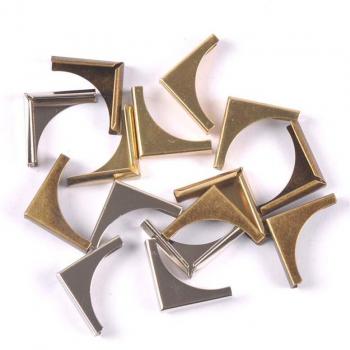 Metal Corner Protectors for Books, Silver, 20x20x4mm, 30pcs