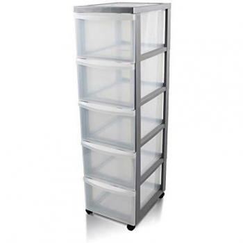 Iris Ohyama Mobilschrank DC‑305 – 5 Schubladen, Rollen, ergonomische Griffe
