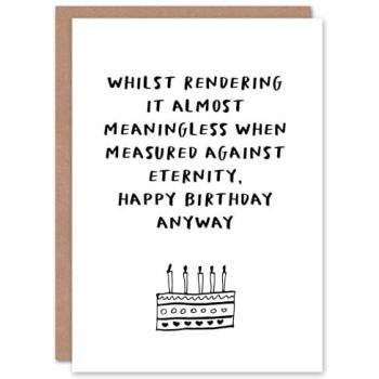The Infinite Joke: Wee Blue Coo Birthday Card (White)