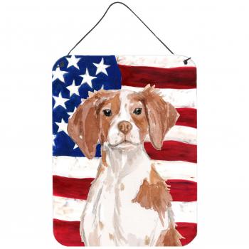 Caroline’s Treasures Brittany Spaniel Patriotic 16x12 Metal Poster