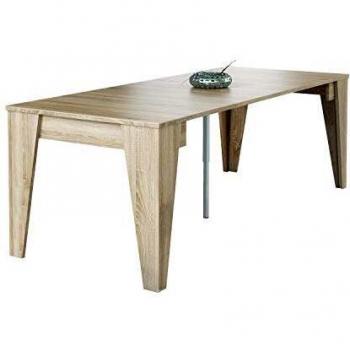 Skraut Home | Table Console Extensible Chêne | 239 cm Max | 5 Positions | Dimensions Fermées : 74 x 90 x 54 cm