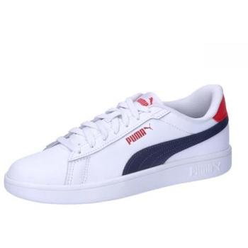 Baskets Blanches/Marine Puma Smash 3.0 – Enfant Garçon 38 ½