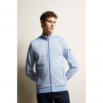 Herren Sweatjacke BUGATTI Collegekragen XXL hellblau