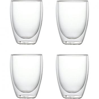 80ml Insulated Double Wall Glass Coffee and Tea Cups (Set of 4/6)