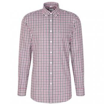 Flanellhemd Karo Button-Down Kragen Regular Herren
