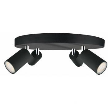 Keter 4x GU10 Black Eye Ceiling Light Cluster 30cm