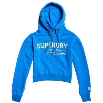 Superdry Elissa Cropped Hoodie, Azul (New Royal Q4l), Talla del Fabricante: 14
