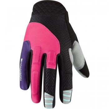 Women's Zena Gloves by Madison, Color: Rose Red / Imperial Purple, Size X-Small