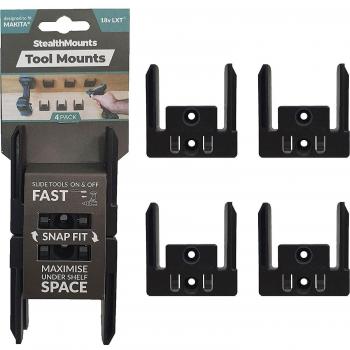 Stealth Mounts 4-Pack Tool Mounts for Makita 18V LXT Tools (Blue)