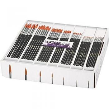 Gold Line Pensler, nr. 2+4+6+8 , B: 2-16 mm, runde, 76stk