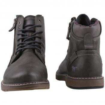 Herren MUSTANG Stiefel Grau, EU 48 – klassisches Lederdesign