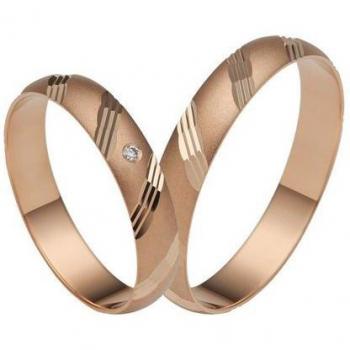 Roségold Trauring 4mm ohne Brillant