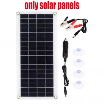 Flexible 30W Solar Panel with 10A-60A PWM Controller for RV and Boat