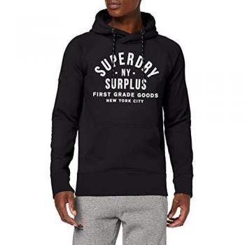 Superdry Hoodie para Hombre, Negro (Jet Black 12a), 2XL