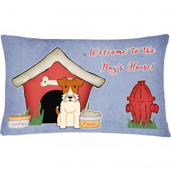 12x16 Wire Fox Terrier Fabric Pillow