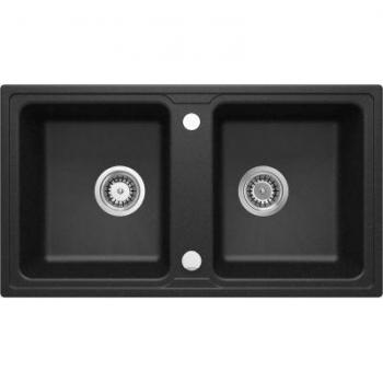 Granito Zqz_g203: Fregadero Doble con Diseño de Grano