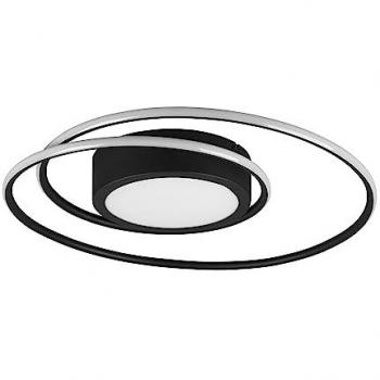 Plafonnier Moderne Noir Mat 56W