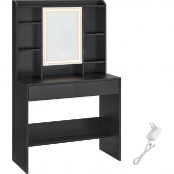 Coiffeuse Pratique avec Miroir LED et Rangement