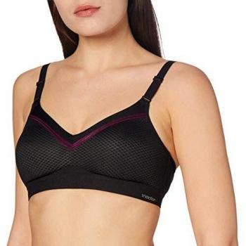 Sport-BH TRIACTION BY TRIUMPH Triaction Free Motion N EX Gr. 75, Cup B, schwarz (schwarz, pink) Damen BHs Cup B-F, ohne Bügel, für starke Belastung, Basic Dessous