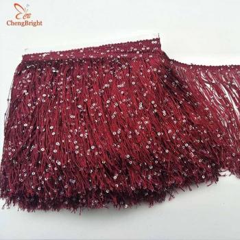 Latin Dress Sequin Fringe Trim