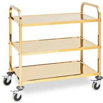 Royal Catering 3-Shelf Stainless Steel Service Trolley 240kg