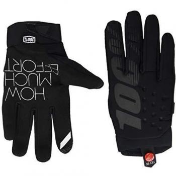 Brisker MaxFit 100% Men’s Gloves – Black/Grey, 2XL