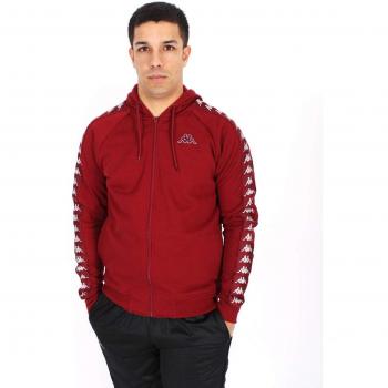 Kappa 222 Banda Arit Slim Sweat à Zip Homme Bordeaux