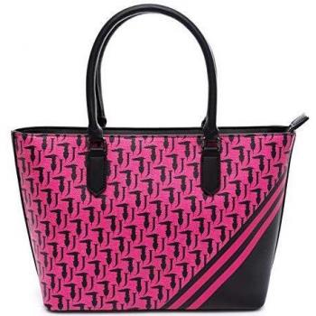 Trussardi Jeans Borsa Donna New Vaniglia Shopping MD Synthetic Logo Monogram
