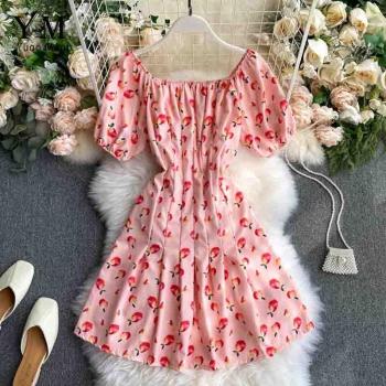 Vestido Rosado Cintura Delgada