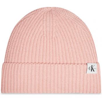 Rosa Calvins Monogram‑Beanie mit Kordelzug und Logo-Patch