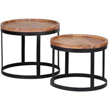 Wohnling AKOLA Anstelltisch Set aus Massivholz