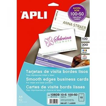 Tarjeta Visita Bordes Lisos 200G. 15H