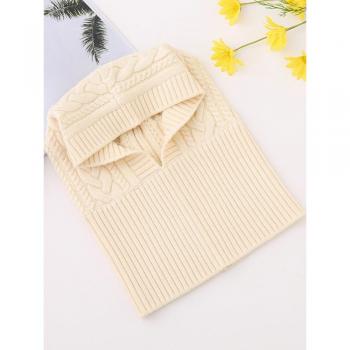 GOPLUS Modische Strickhaube für Frauen