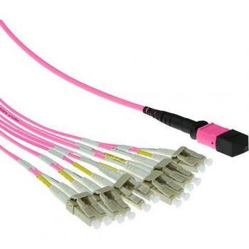 ACT 1m OM4 Multimode Patchkabel mit MTP und 6 LC Duplex Anschlüssen