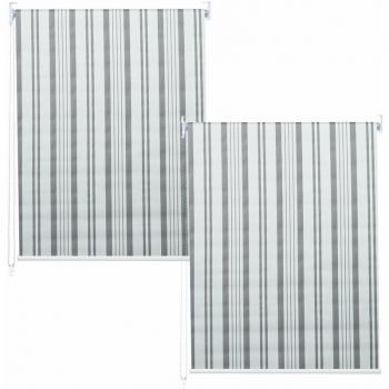 Estor de Ventana 120x230cm con Tira Gris-Blanco