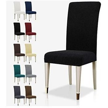 MAXIJIN Hotel Kitchen Ceremony Chair Cover (Black, 2)