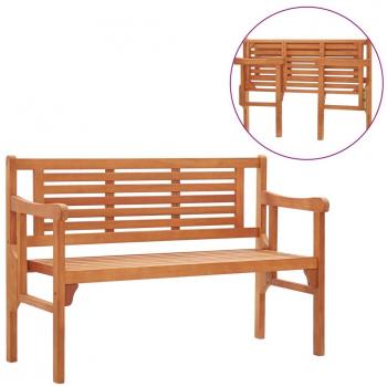 Panchina Pieghevole da Giardino 120 cm in Legno di Eucalipto