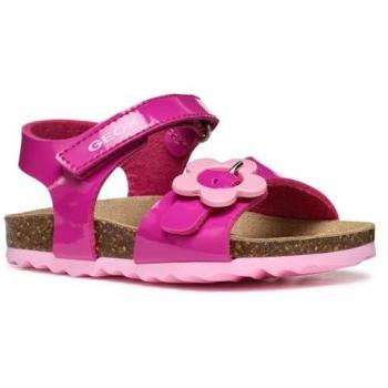 Geox Boys' Chalki Sandals Dark Pink UK Size 7