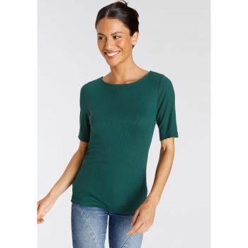 Boysen's Basic Kurzarmshirt, Damen, grün, sehr figurbetont
