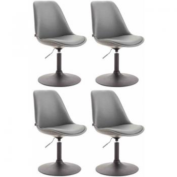 Lot de 4 chaises de salle à manger avec pied trompette noir