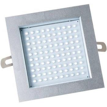 SLV 100 Downlight LED‑Panel – 8,5 W, eckig, weiße Leuchte, Silbergrau