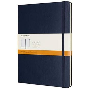 Libreta Moleskine XL Rayada Azul
