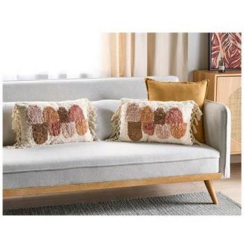 Cuscini beige con design trapunto 30×50